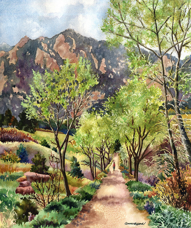 Boulder Painting - Early Spring by Anne Gifford