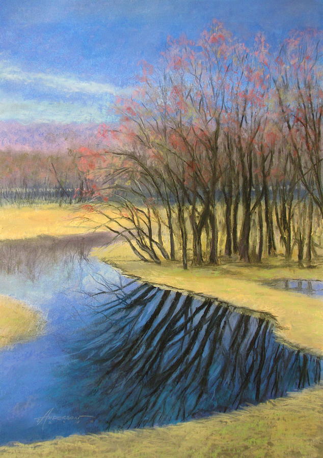 Landscape Pastel - Early Spring at Catfish Corner by Sherri Anderson Landscape Pastel - Early Spring at Catfish Corner by Sherri Anderson