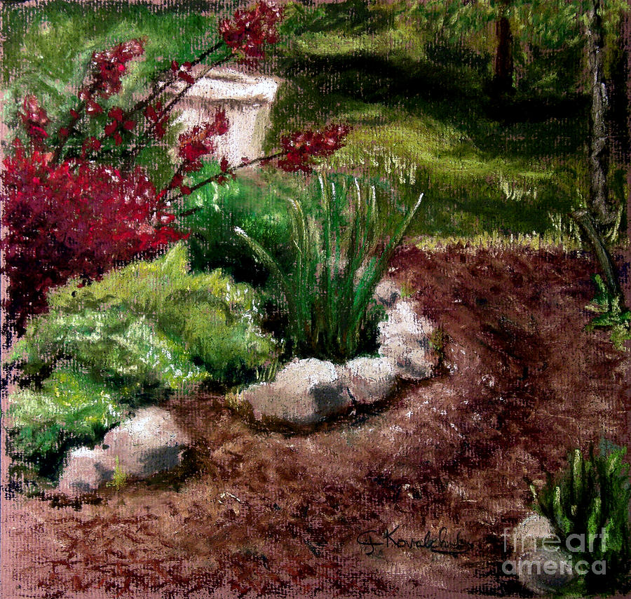 Early Spring Garden Pastel by Carol Kovalchuk
