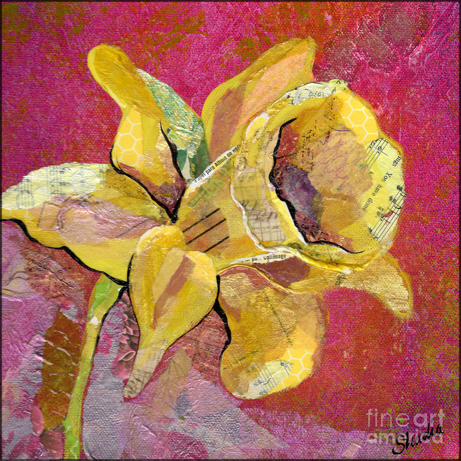 Easter Mixed Media - Early Spring I Daffodil Series by Shadia Derbyshire