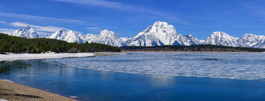 Early Spring Teton Panorama Photograph by Greg Norrell