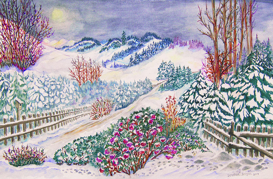 Early Wintersnow in Eden Valley Painting by Dorothea  Morgan