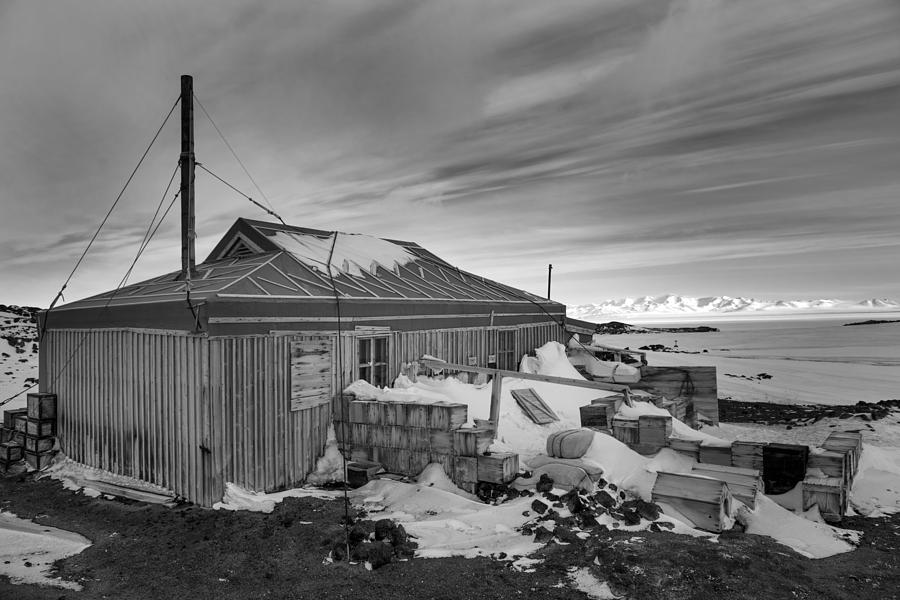 Winter Photograph - Earnest Shackletons Hut by Alasdair Turner