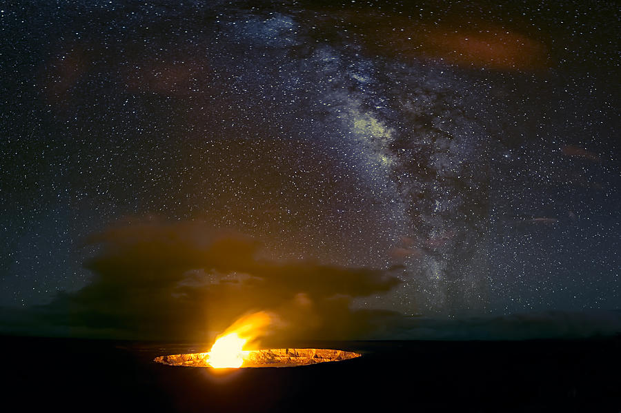 Volcanoes National Park Photograph - Earth and Sky by Eduard Moldoveanu