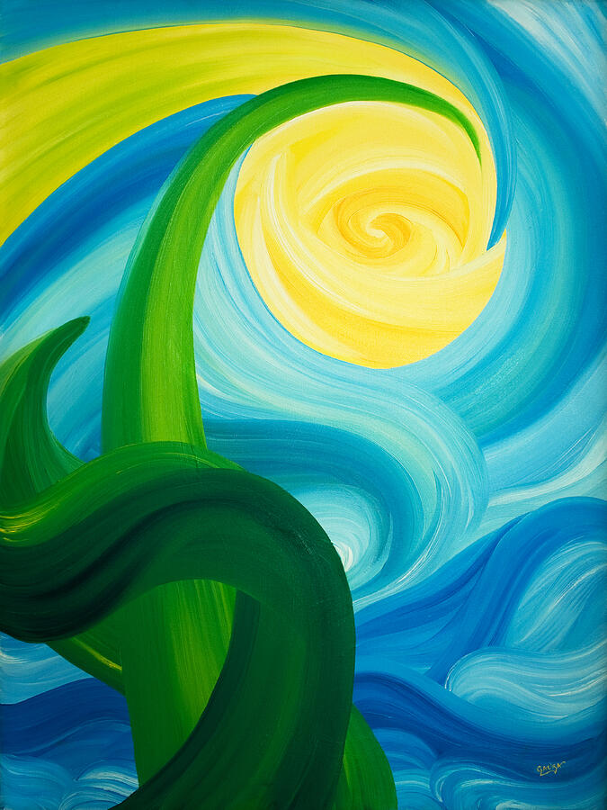 Earth and Sky Meet Painting by Ginny Gaura - Pixels