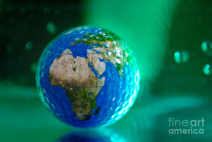 Ball Photograph - Earth Bathed in Green Energy by Amy Cicconi