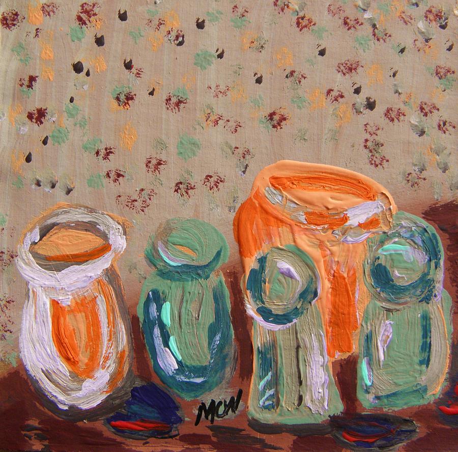 Earth Color Vases Painting by Mary Carol Williams