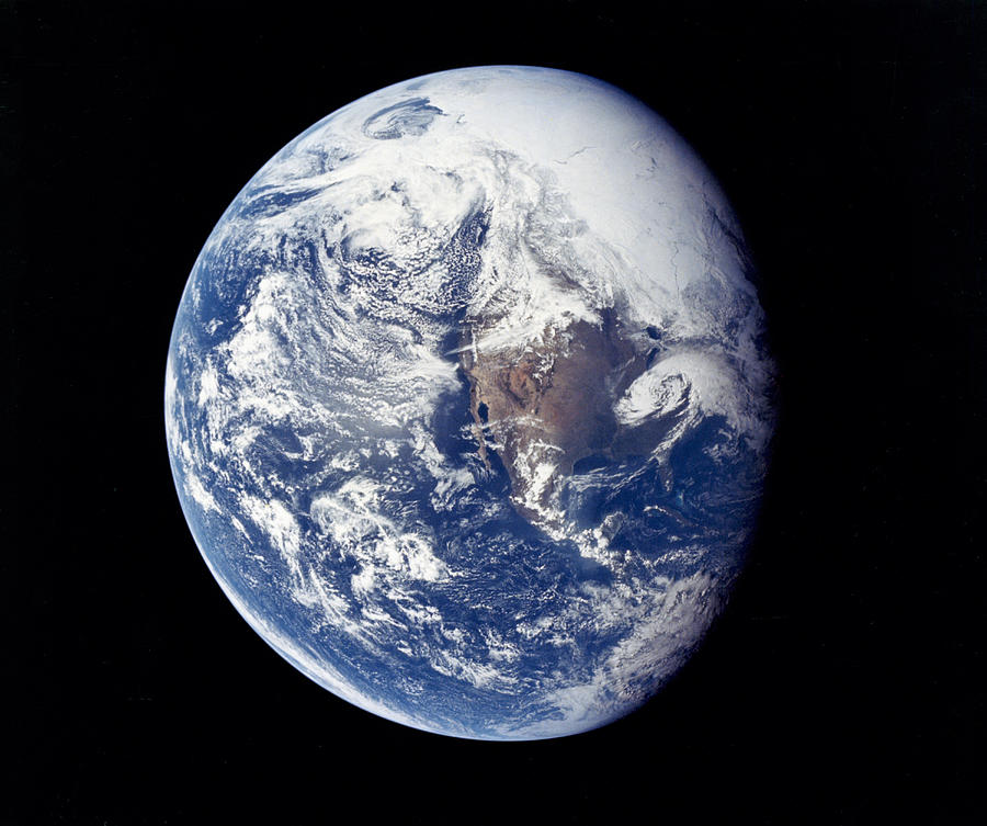 Earth From Apollo 16 Photograph by Underwood Archives