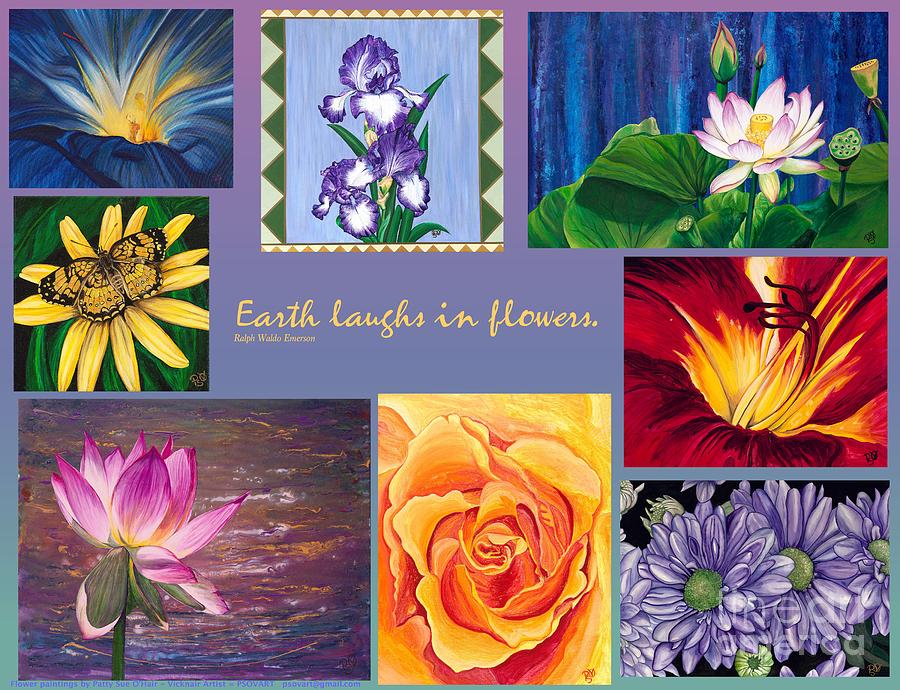 Earth Laughs In Flowers Painting by Patty Vicknair