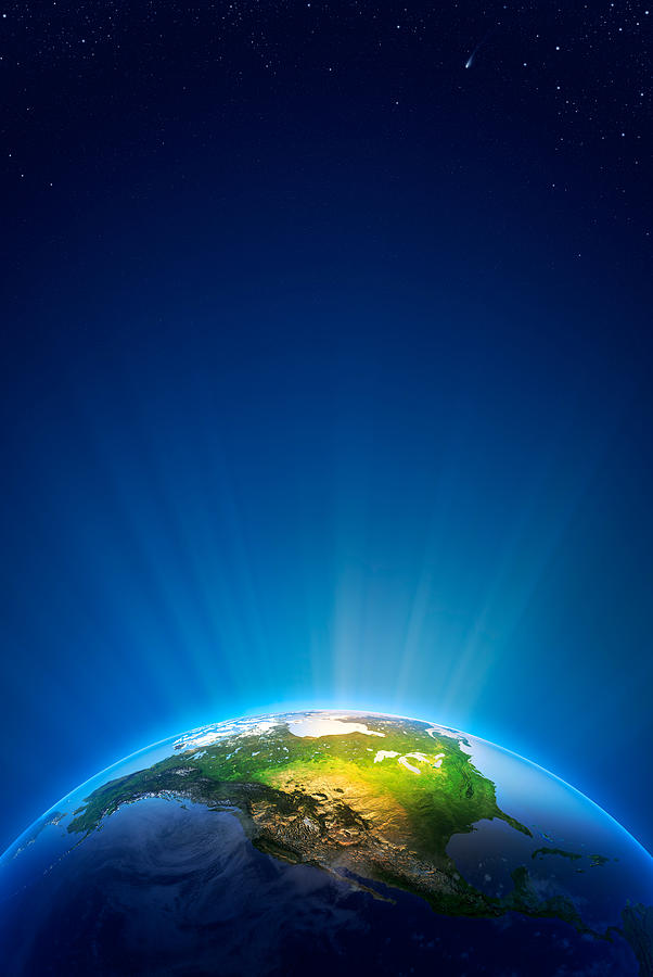 Earth Radiant Light Series - North America Photograph