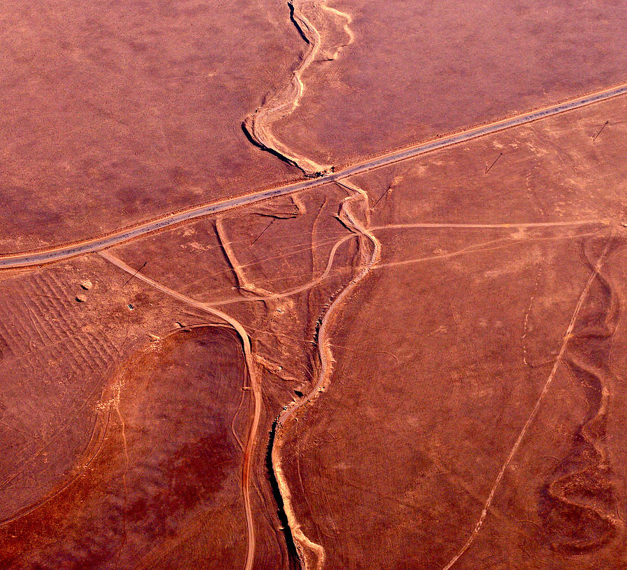 Landscape Photograph - Earthmarks 6 by Sylvan Adams Landscape Photograph - Earthmarks 6 by Sylvan Adams
