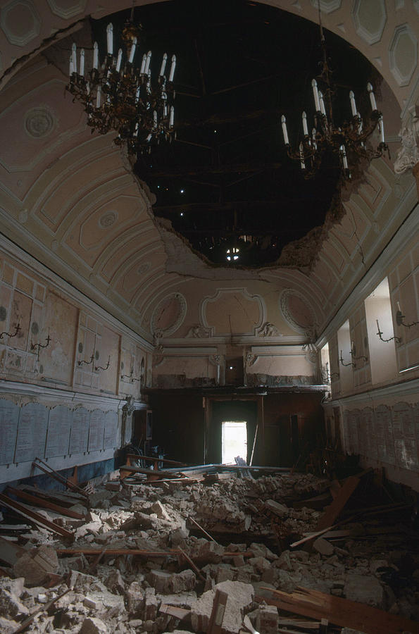 Earthquake Damaged Church Photograph by Gianni Tortoli