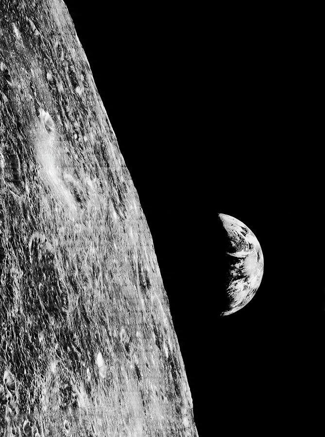 Earthrise From Lunar Orbiter 1 Photograph by Nasa/loirp/science Photo Library
