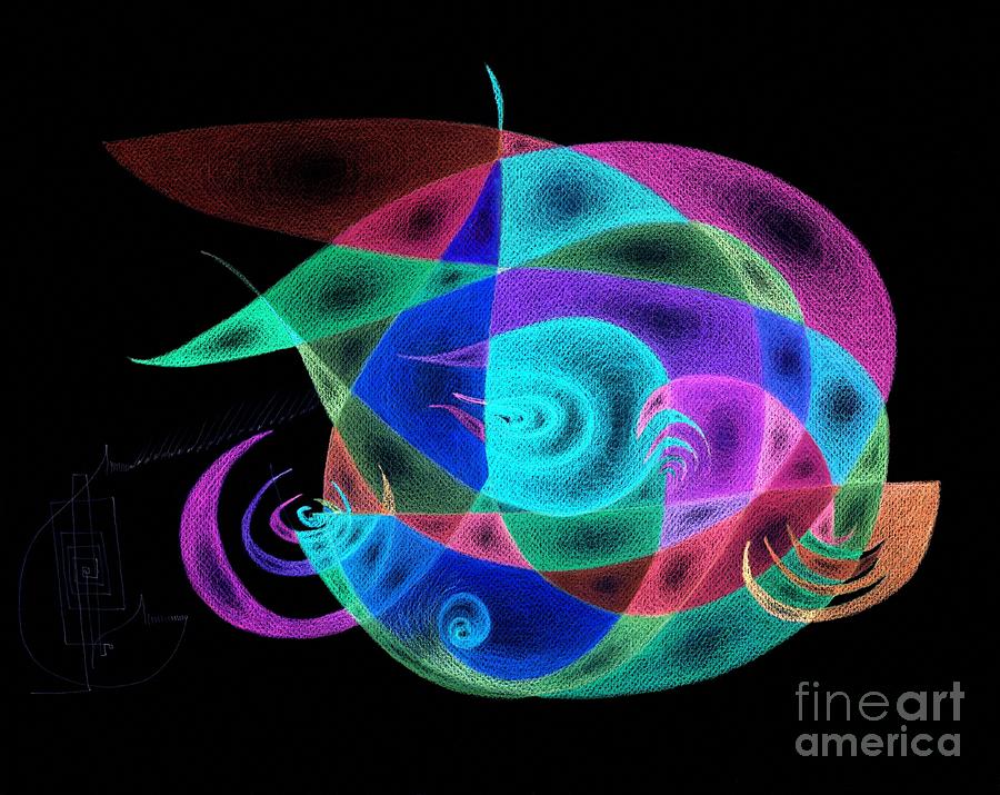 Pink Fish Inverted Colors Painting by Tatyana Zverinskaya - Fine