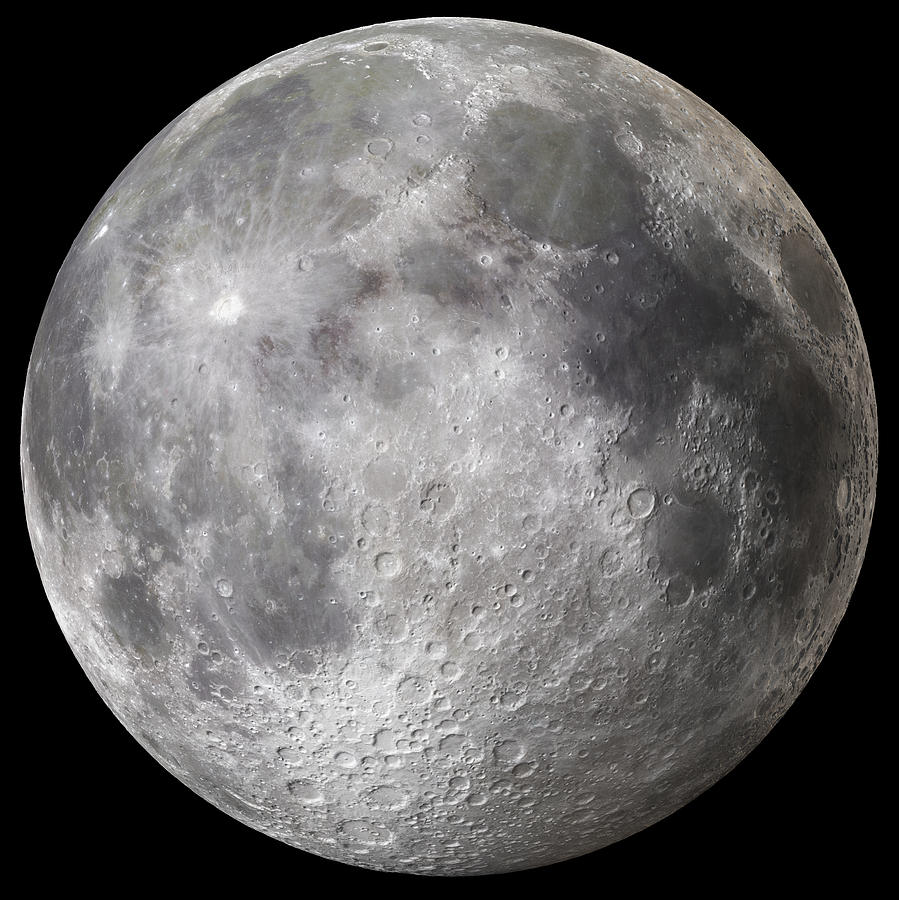 Earths Full Moon v3 Photograph by Parameter