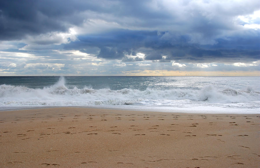 Beach Photograph - Earths Layers - Jersey Shore by Angie Tirado
