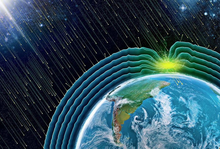 Earths Magnetic Field And Aurora Photograph by Claus Lunau/science Photo Library