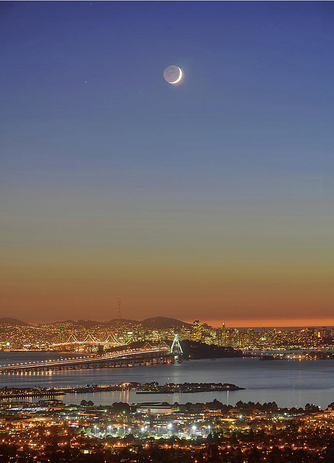 Earthshine Photograph by Daniel H. Parks