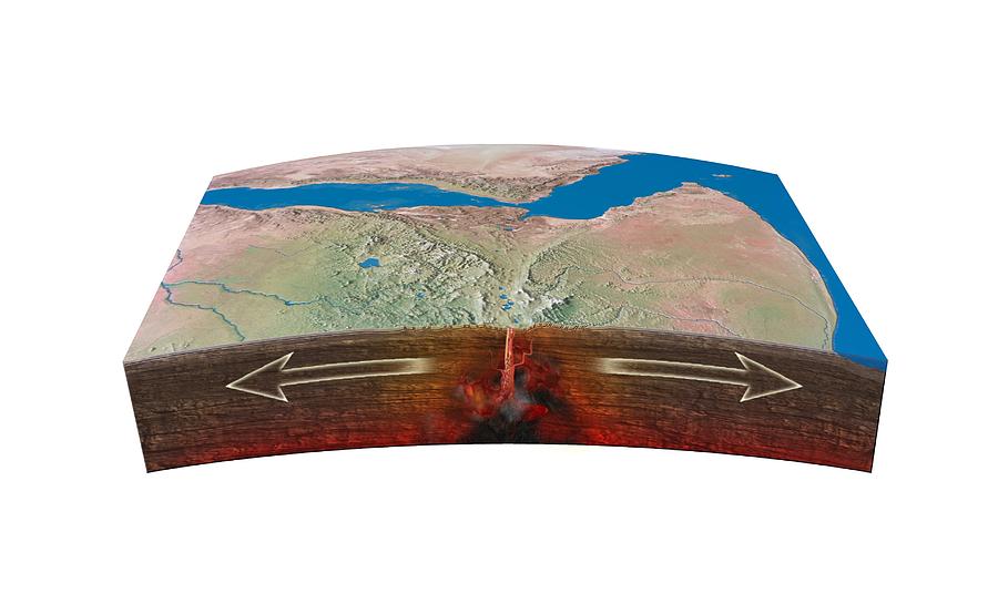 East African Rift tectonics, artwork Photograph by Science Photo ...