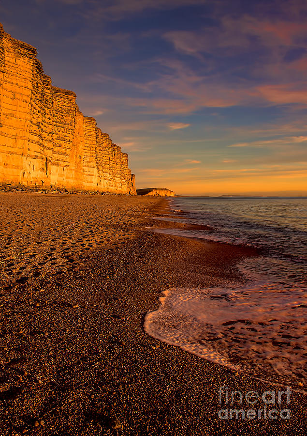 East Cliff Sunset Dorset 2 Photograph by Chris Thaxter