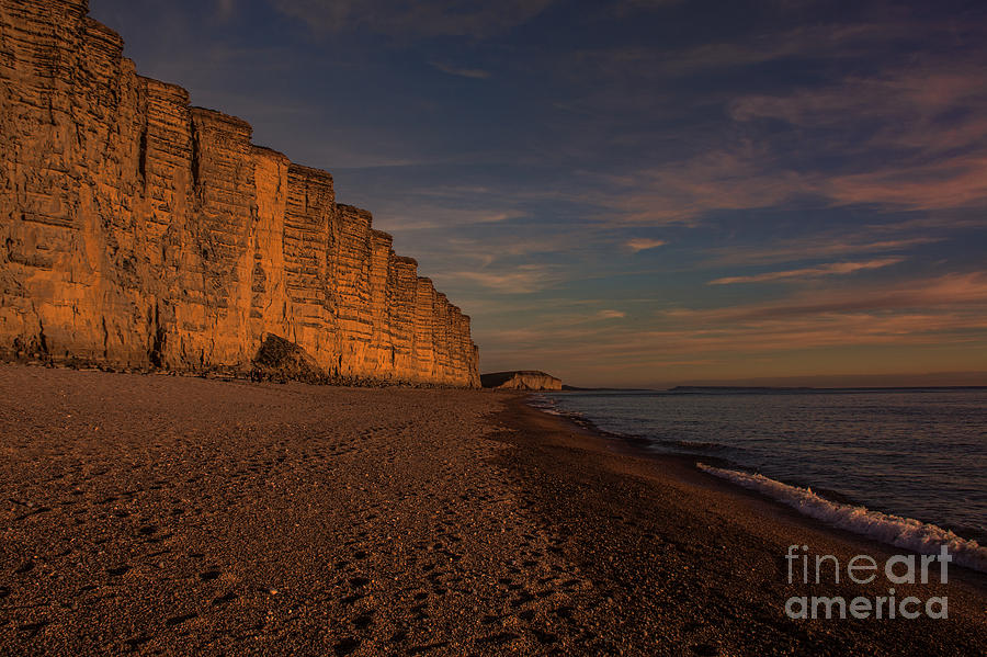 East Cliff Sunset Dorset Photograph by Chris Thaxter
