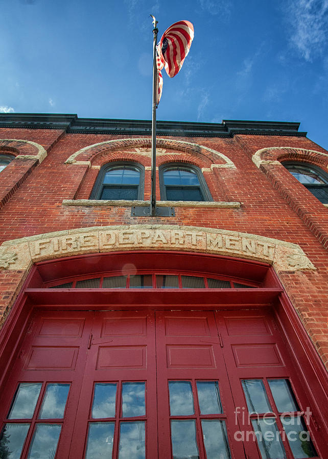 East End Fire Station Looking Up Photograph by Kari Yearous