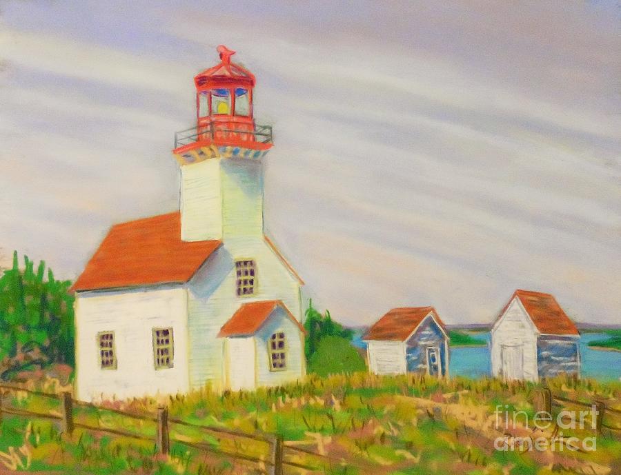 East Ironbound Lighthouse Pastel by Rae  Smith