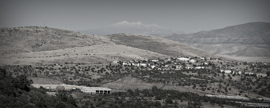 East Prescott Black and White Panoramic Photograph by Aaron Burrows