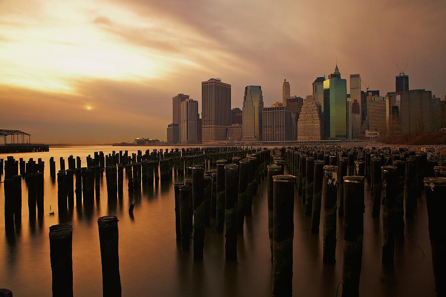 East River Glow Photograph by Hansrico Photography