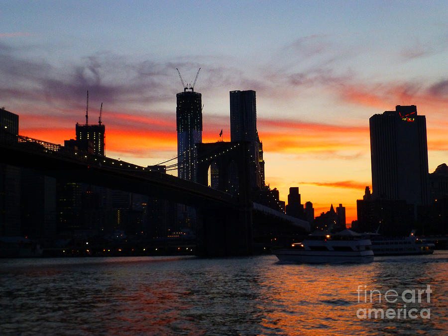 East River Sunset Photograph by Steven Spak