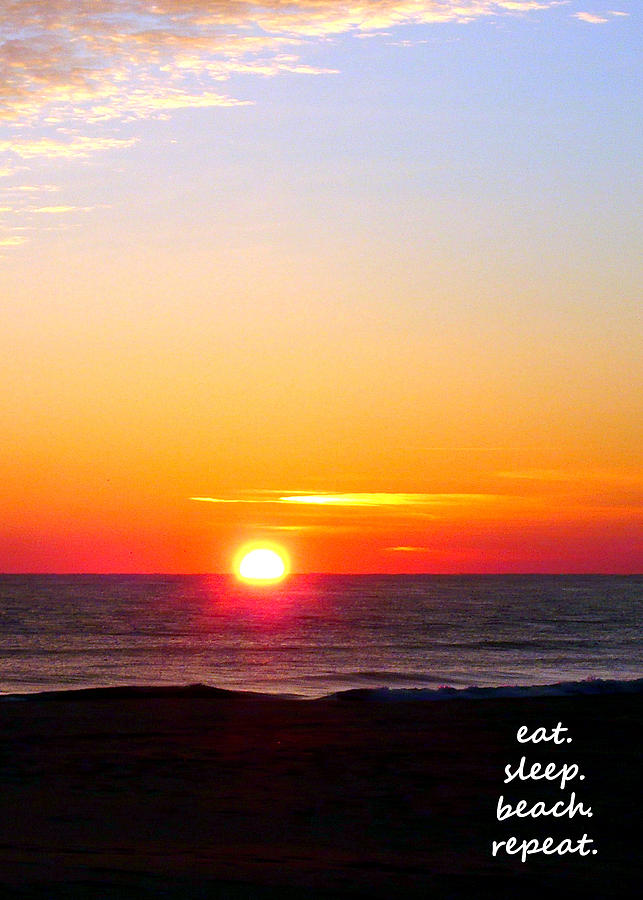 East. Sleep. Beach Sunrise Photograph by Katy Hawk
