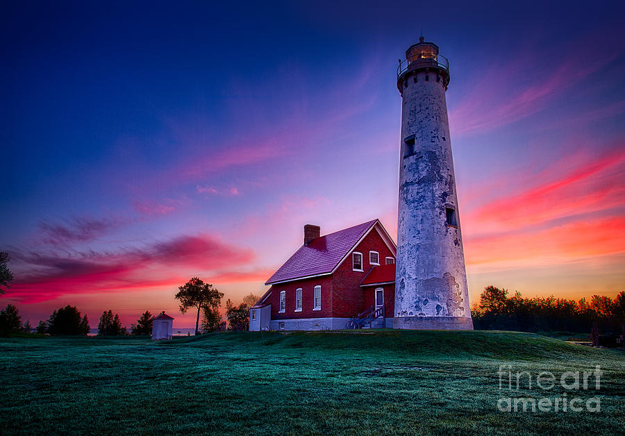 East Tawas Point Lighthouse Photograph by Todd Bielby - Fine Art America