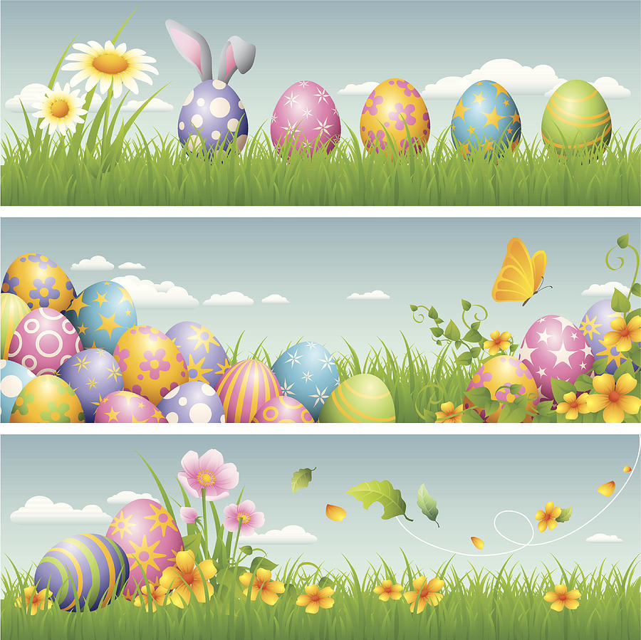 Easter banner Drawing by Nokee