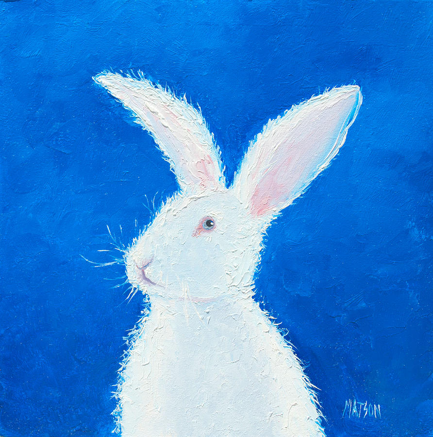 Easter Bunny Painting by Jan Matson