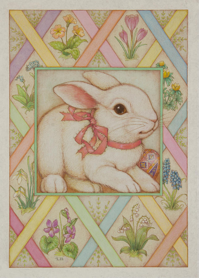 Easter Bunny Painting by Lynn Bywaters