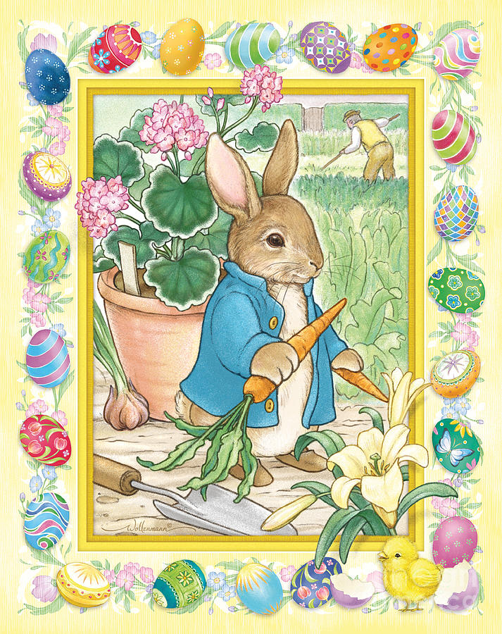 Easter Bunny Digital Art by Randy Wollenmann