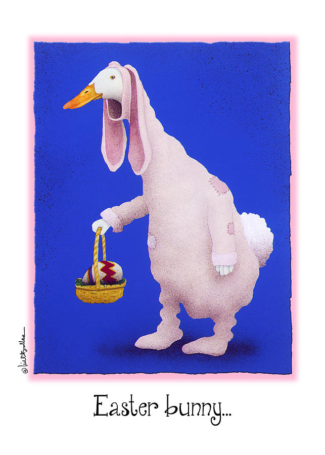 Easter bunny... Painting by Will Bullas