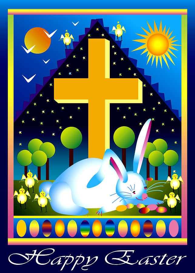 Easter Card Digital Art by Nancy Griswold