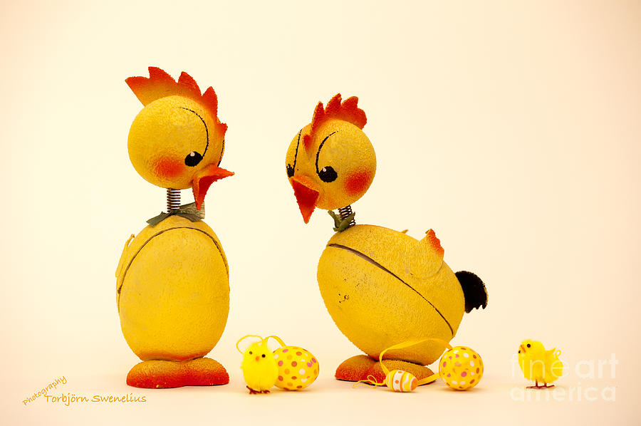 Easter chickens Photograph by Torbjorn Swenelius