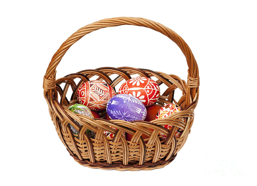 Easter Eggs in wicker basket Photograph by Michal Boubin - Fine Art America