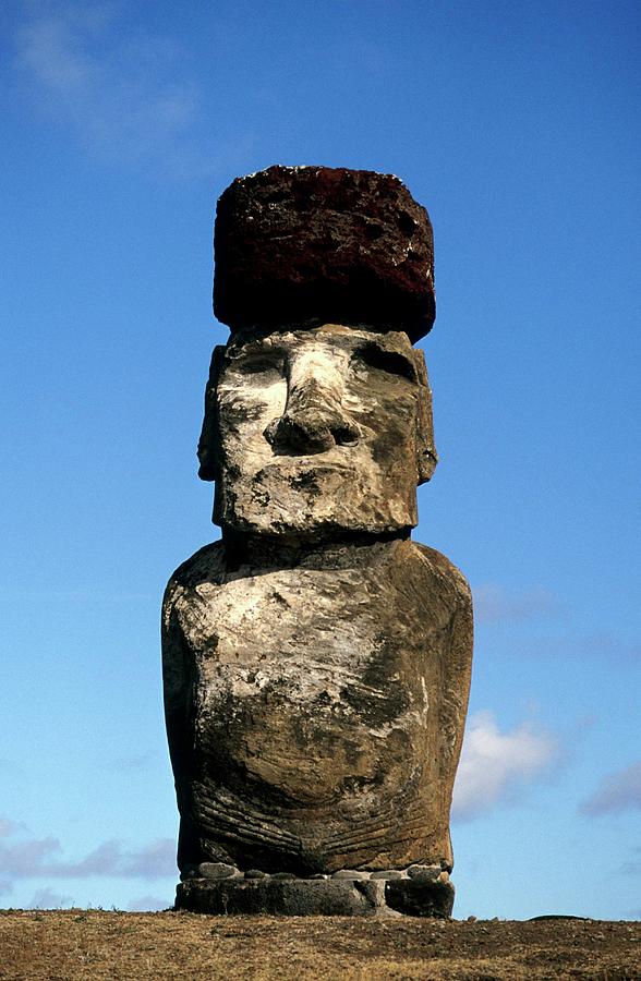 Moai stone head statue