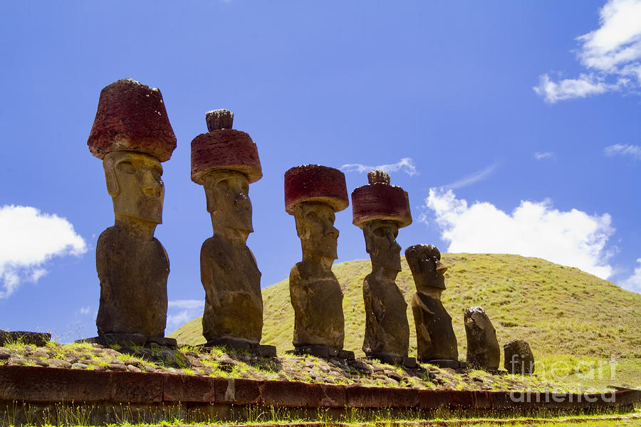 Easter Island Statues  Photograph by David Smith