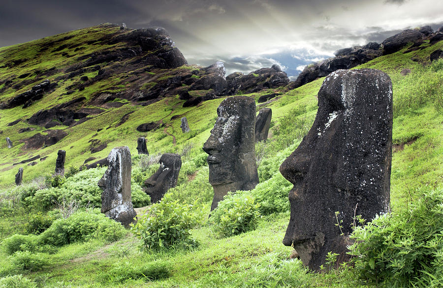 Easter Island Statues Photograph by Steve Allen/science Photo Library