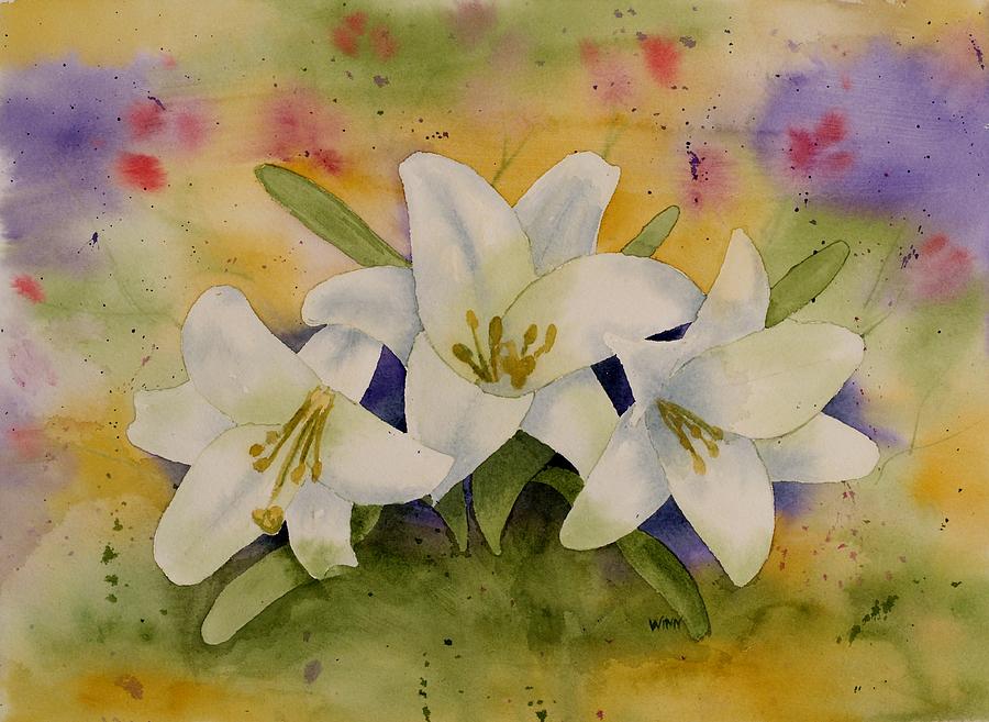 Easter Lilies Painting