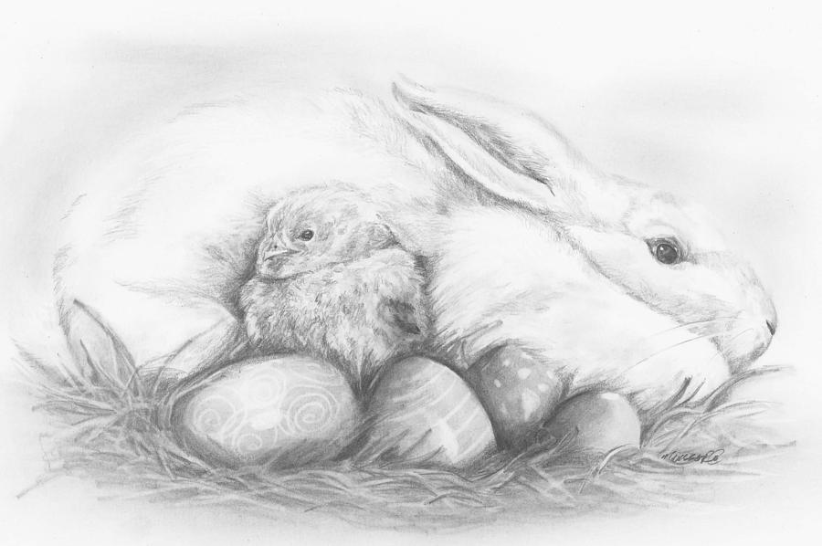 Easter Drawing by Meagan  Visser