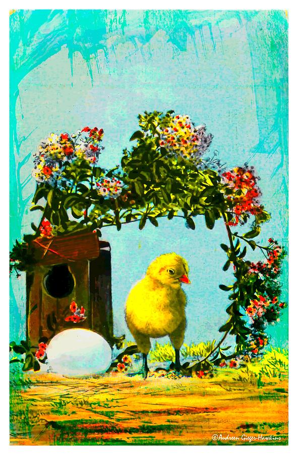 Easter Photograph - Easter Postcard Vintage 1908 by Audreen Gieger