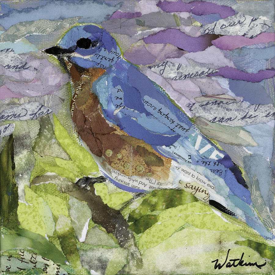 Bluebird Painting - Eastern Bluebird by Beth Watkins