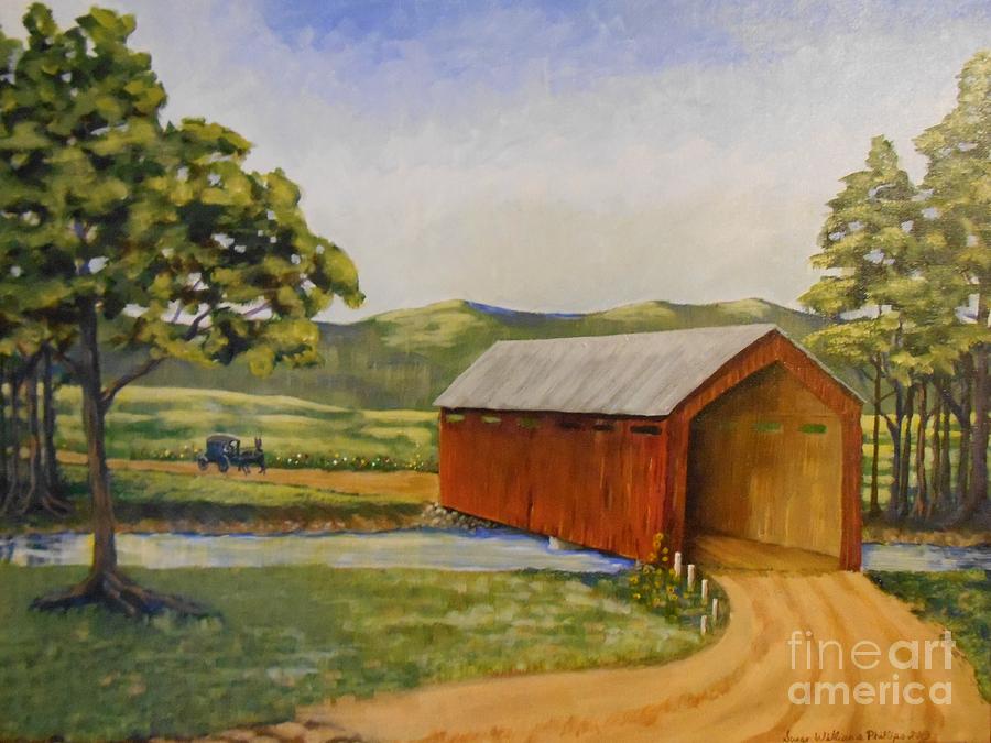 Eastern Covered Bridge Painting by Susan Williams