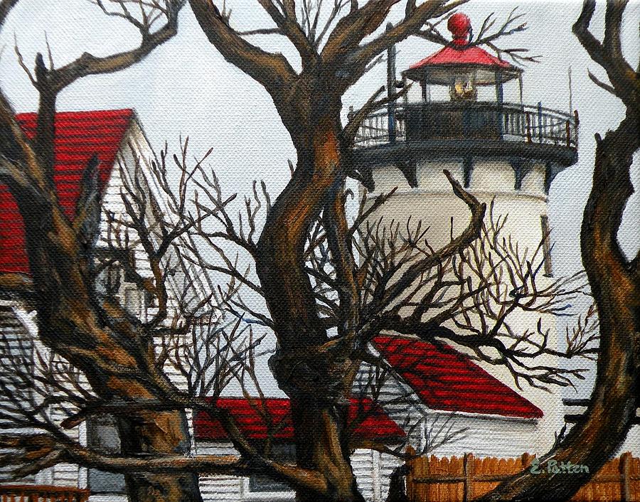 Eastern Point Light Gloucester Painting by Eileen Patten Oliver