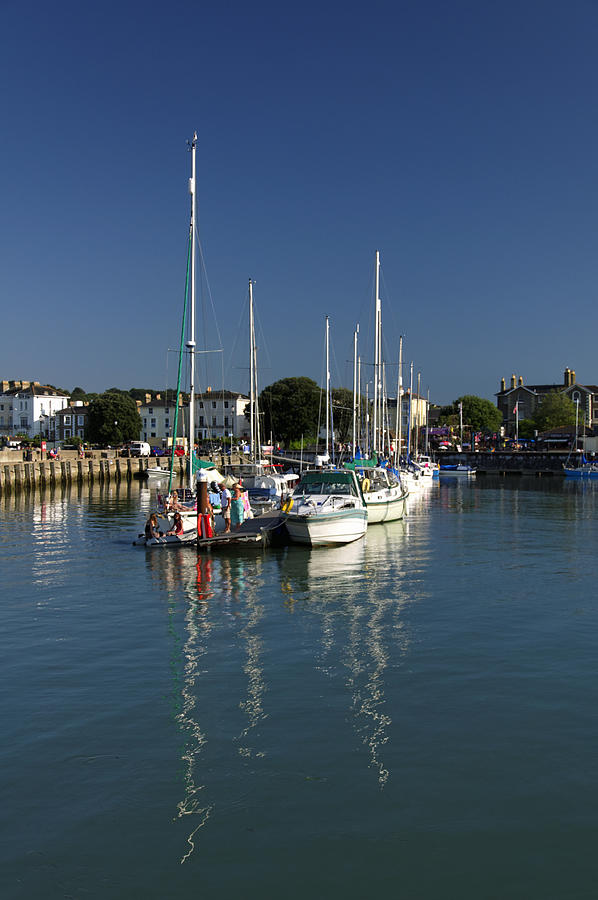 Eastern Side Moorings - Ryde Harbour Photograph by Rod Johnson